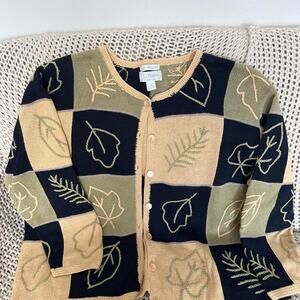 Christopher & Banks Embroidered Plus Size Cardigan